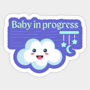 Baby in progress mom pregnant Sticker